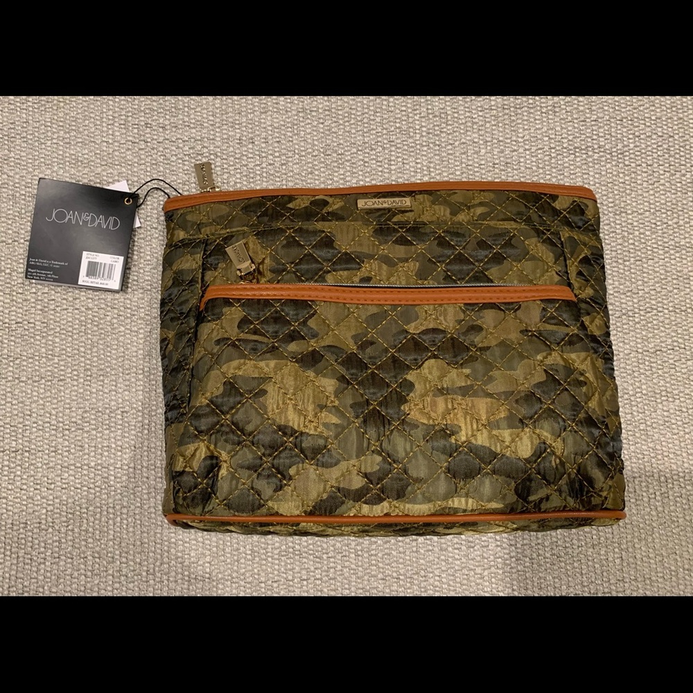 Joan & David Quilted Nylon Toiletry bag